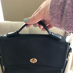 Coach leather black vintage purse